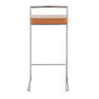 Lot de 2 tabourets de bar empilables Fuji cuir/acier - LumiSource
