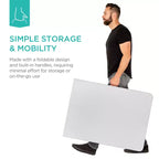 Best Choice Products Table pliante en plastique de 1,8 m, usage intérieur/extérieur robuste portable avec poignée, verrouillage