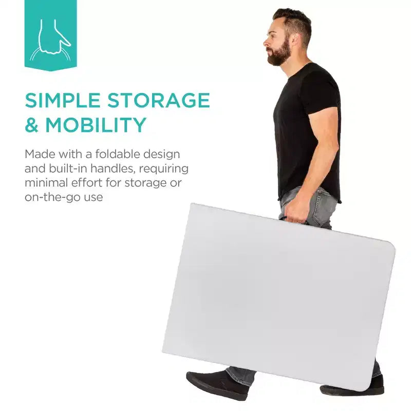 Best Choice Products Table pliante en plastique de 1,8 m, usage intérieur/extérieur robuste portable avec poignée, verrouillage