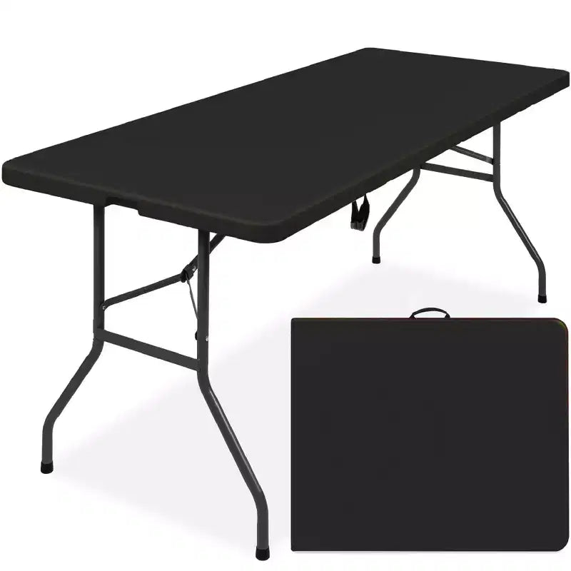 Best Choice Products Table pliante en plastique de 1,8 m, usage intérieur/extérieur robuste portable avec poignée, verrouillage