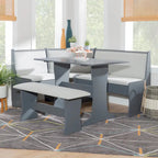 Sedley Farmhouse Nook Dining Set with Storage