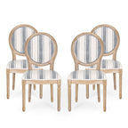 French Country Fabric Dining Chairs - NH419413