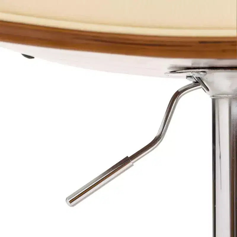 Lot de 2 tabourets de bar pivotants réglables en hauteur en similicuir avec base chromée - Glitzhome