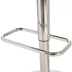Lot de 2 tabourets de bar pivotants réglables en hauteur en similicuir avec base chromée - Glitzhome