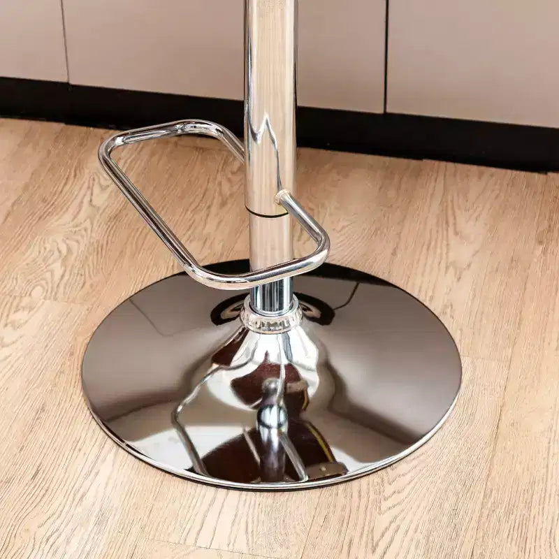 Lot de 2 tabourets de bar pivotants réglables en hauteur en similicuir avec base chromée - Glitzhome