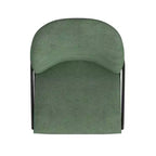 Chaise de salle à manger en métal moderne et velours - HomePop