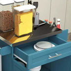 HOMCOM Desserte de cuisine roulante, chariot de rangement à roulettes avec tiroir
