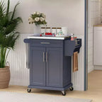 HOMCOM Desserte de cuisine roulante, chariot de rangement à roulettes avec tiroir