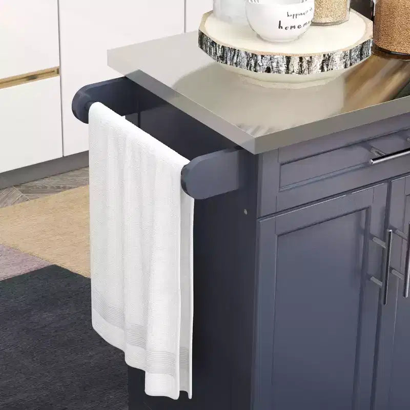 HOMCOM Desserte de cuisine roulante, chariot de rangement à roulettes avec tiroir