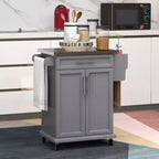 HOMCOM Desserte de cuisine roulante, chariot de rangement à roulettes avec tiroir