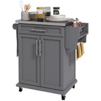 HOMCOM Desserte de cuisine roulante, chariot de rangement à roulettes avec tiroir