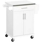 HOMCOM Desserte de cuisine roulante, chariot de rangement à roulettes avec tiroir