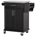 HOMCOM Desserte de cuisine roulante, chariot de rangement à roulettes avec tiroir