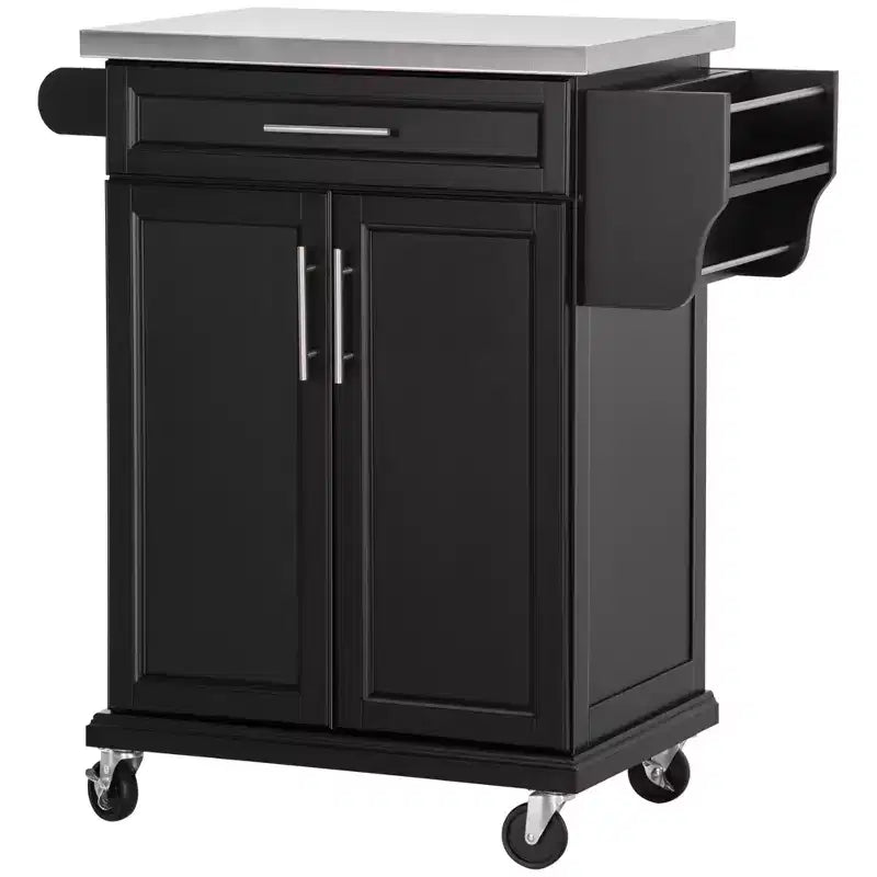 HOMCOM Desserte de cuisine roulante, chariot de rangement à roulettes avec tiroir