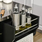HOMCOM Desserte de cuisine roulante, chariot de rangement à roulettes avec tiroir