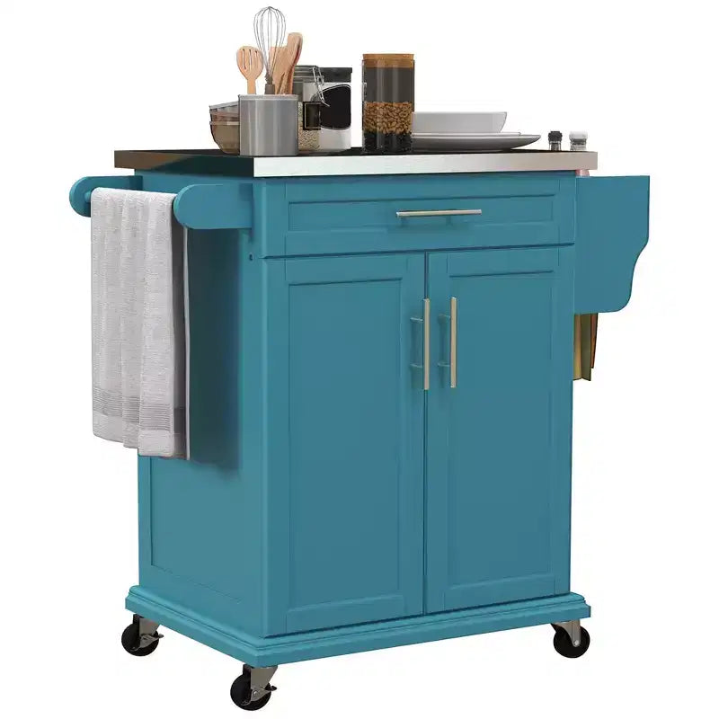 HOMCOM Desserte de cuisine roulante, chariot de rangement à roulettes avec tiroir