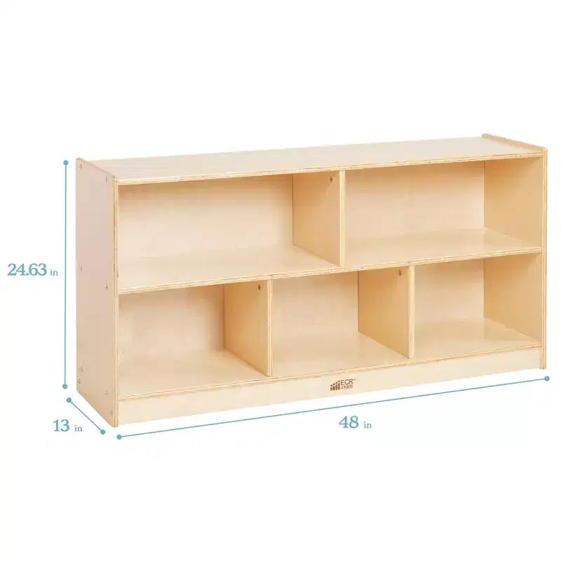 ECR4Kids Meuble de rangement mobile à 5 compartiments, mobilier de classe pour tout-petits