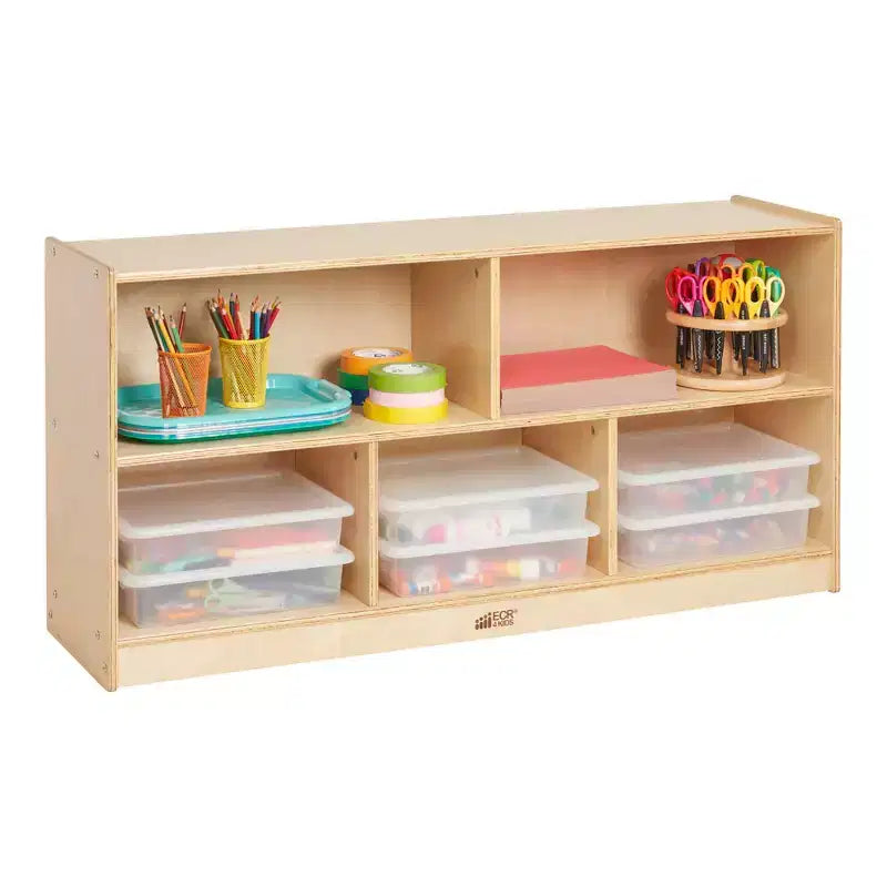 ECR4Kids Meuble de rangement mobile à 5 compartiments, mobilier de classe pour tout-petits