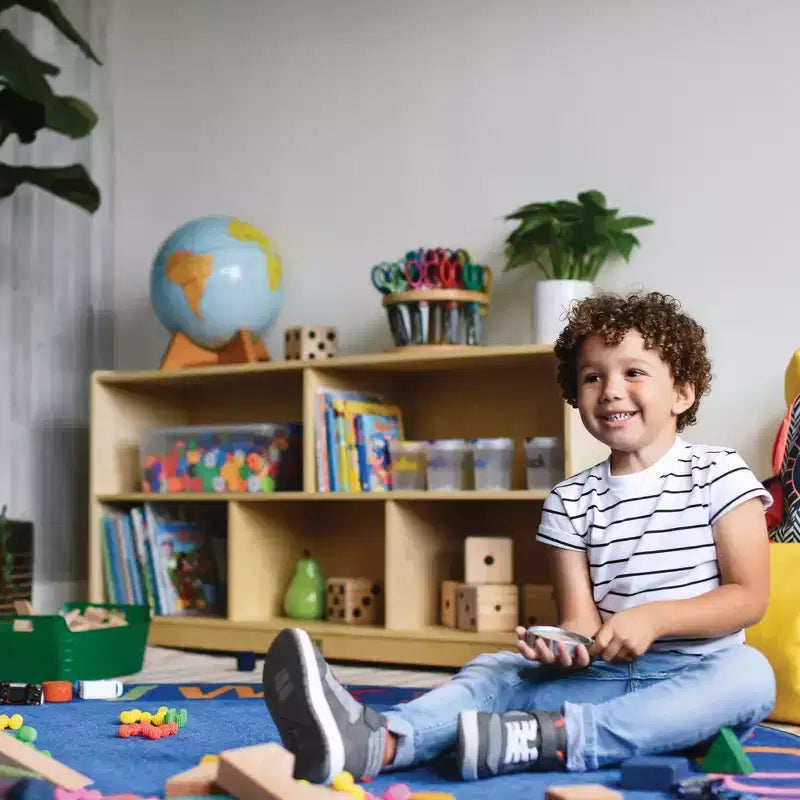 ECR4Kids Meuble de rangement mobile à 5 compartiments, mobilier de classe pour tout-petits