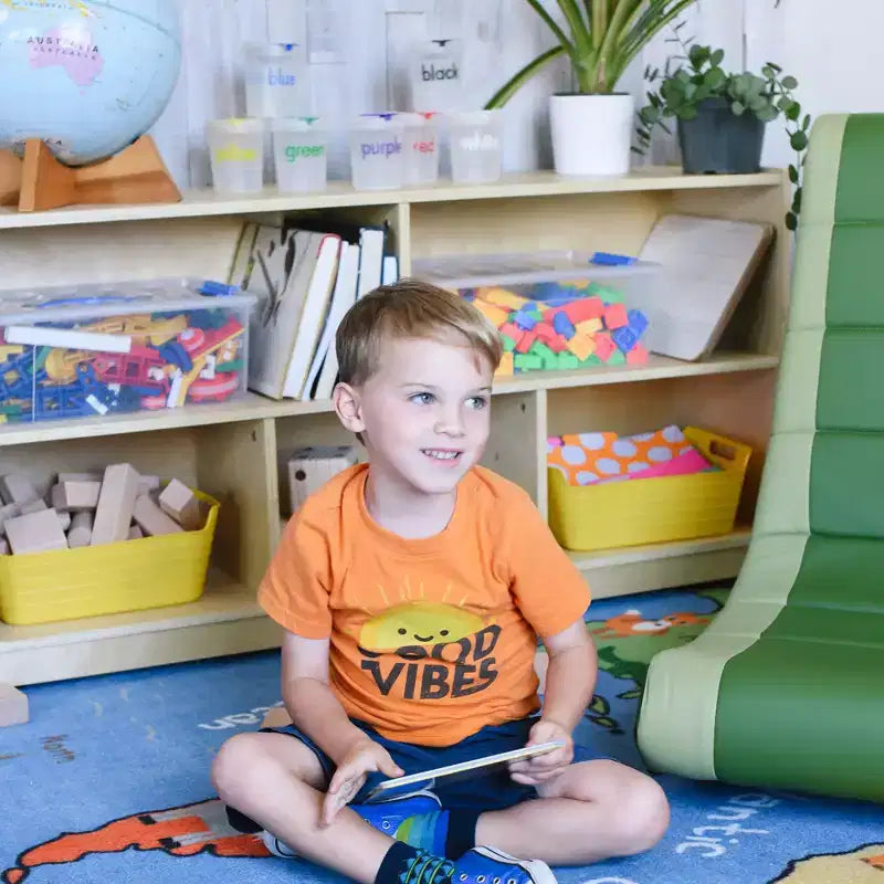 ECR4Kids Meuble de rangement mobile à 5 compartiments, mobilier de classe pour tout-petits