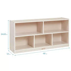 ECR4Kids Meuble de rangement mobile à 5 compartiments, mobilier de classe pour tout-petits