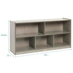 ECR4Kids Meuble de rangement mobile à 5 compartiments, mobilier de classe pour tout-petits