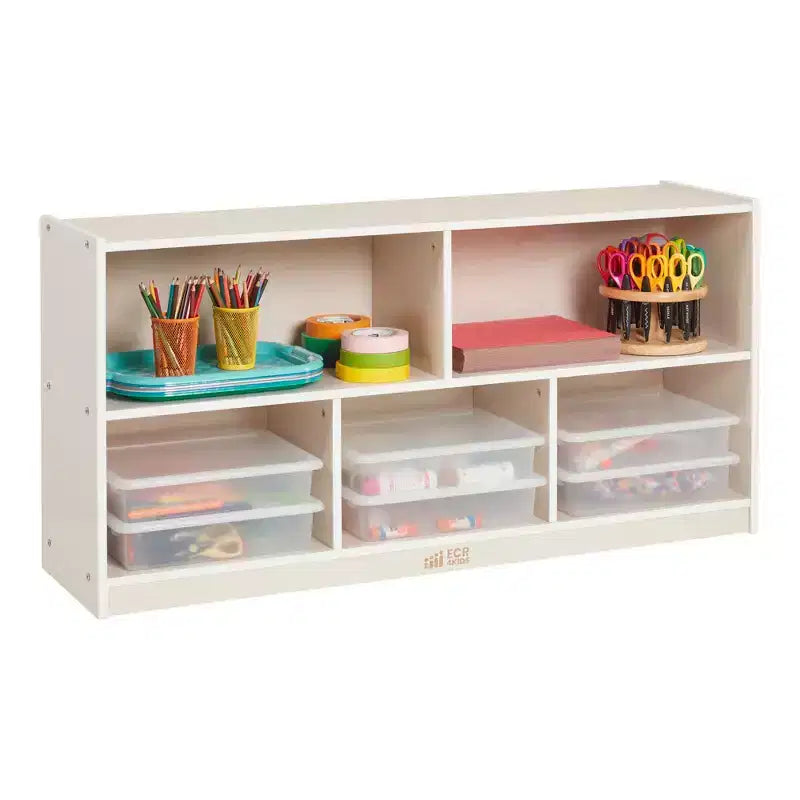 ECR4Kids Meuble de rangement mobile à 5 compartiments, mobilier de classe pour tout-petits