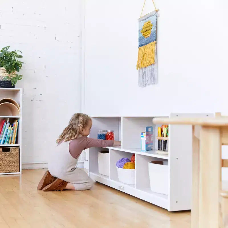 ECR4Kids Meuble de rangement mobile à 5 compartiments, mobilier de classe pour tout-petits