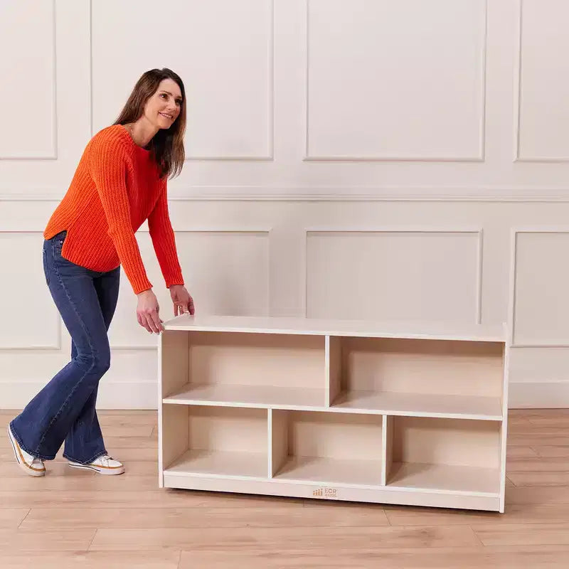 ECR4Kids Meuble de rangement mobile à 5 compartiments, mobilier de classe pour tout-petits