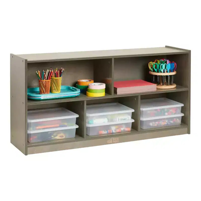 ECR4Kids Meuble de rangement mobile à 5 compartiments, mobilier de classe pour tout-petits