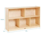 ECR4Kids 5-Compartment Mobile Storage Cabinet, Preschool, Classroom Furniture