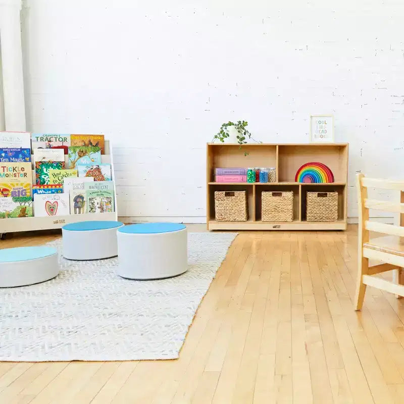 ECR4Kids 5-Compartment Mobile Storage Cabinet, Preschool, Classroom Furniture