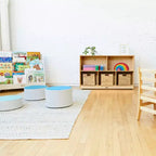 ECR4Kids 5-Compartment Mobile Storage Cabinet, Preschool, Classroom Furniture