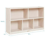 ECR4Kids 5-Compartment Mobile Storage Cabinet, Preschool, Classroom Furniture