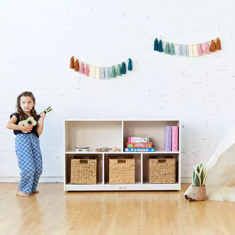 ECR4Kids 5-Compartment Mobile Storage Cabinet, Preschool, Classroom Furniture