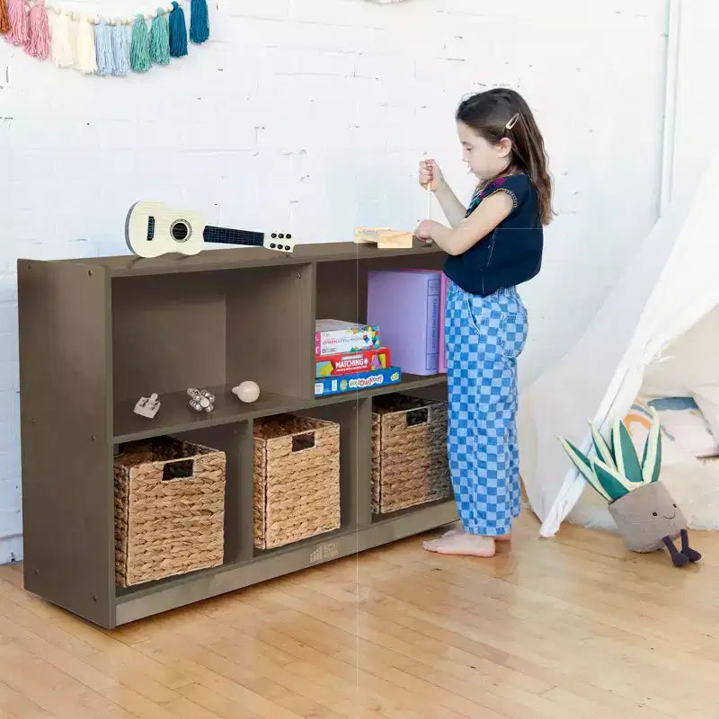 ECR4Kids 5-Compartment Mobile Storage Cabinet, Preschool, Classroom Furniture