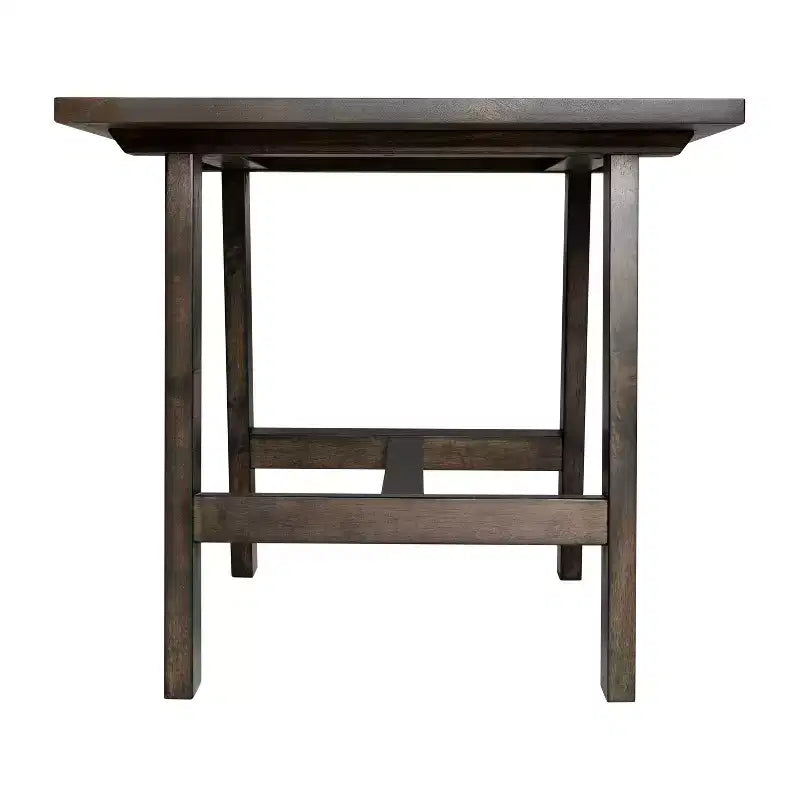 Merrick Lane, table d'appoint rustique en bois massif, modèle Trestle Farmhouse