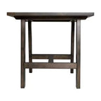 Merrick Lane, table d'appoint rustique en bois massif, modèle Trestle Farmhouse