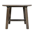Merrick Lane, table d'appoint rustique en bois massif, modèle Trestle Farmhouse