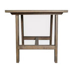 Merrick Lane, table d'appoint rustique en bois massif, modèle Trestle Farmhouse