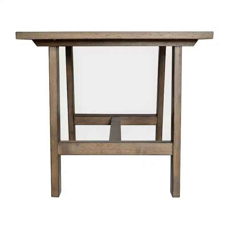 Merrick Lane, table d'appoint rustique en bois massif, modèle Trestle Farmhouse