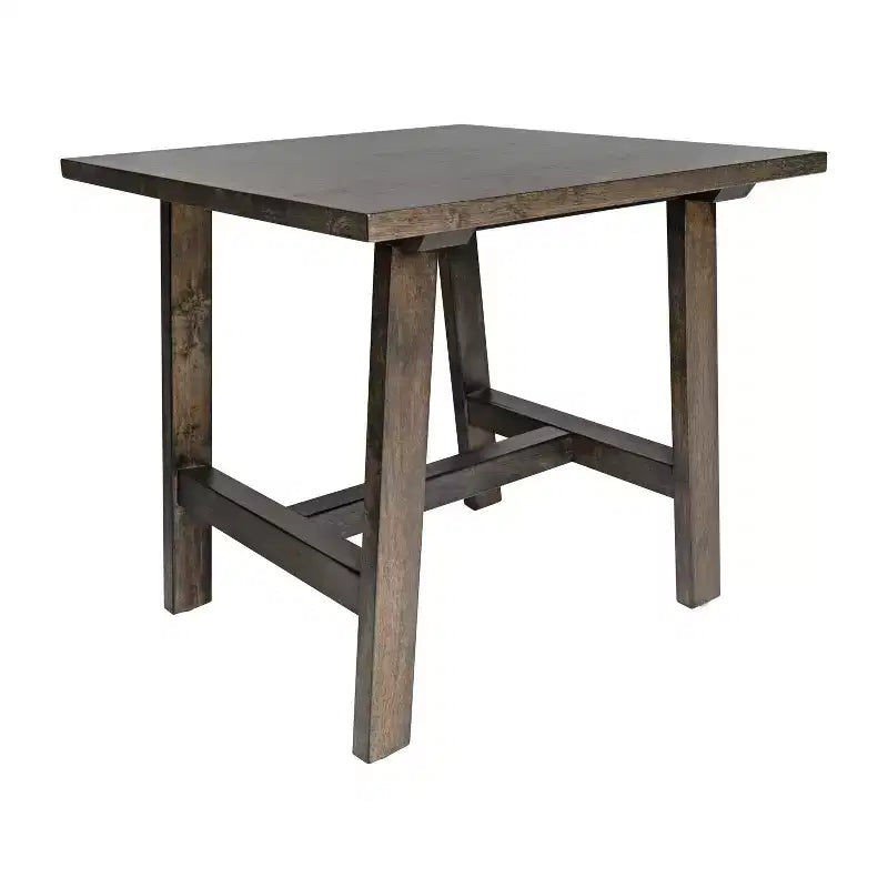 Merrick Lane, table d'appoint rustique en bois massif, modèle Trestle Farmhouse