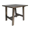 Merrick Lane, table d'appoint rustique en bois massif, modèle Trestle Farmhouse