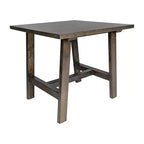 Merrick Lane, table d'appoint rustique en bois massif, modèle Trestle Farmhouse