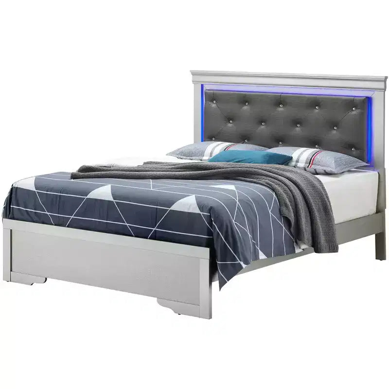 Passion Furniture Lorana and King Panel Beds