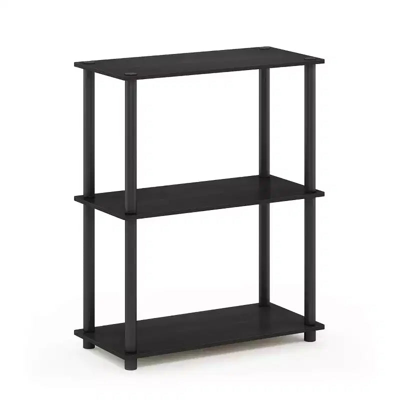 Furinno Étagère industrielle à 3 niveaux, bibliothèque compacte et ouverte, présentoir de rangement