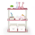 Furinno Étagère industrielle à 3 niveaux, bibliothèque compacte et ouverte, présentoir de rangement