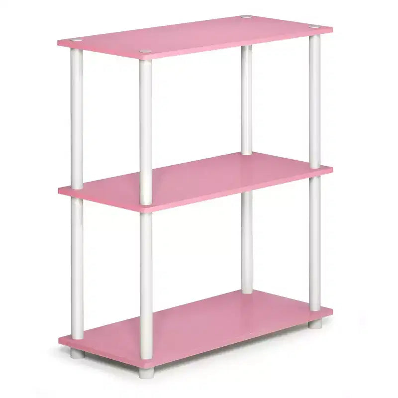 Furinno Étagère industrielle à 3 niveaux, bibliothèque compacte et ouverte, présentoir de rangement
