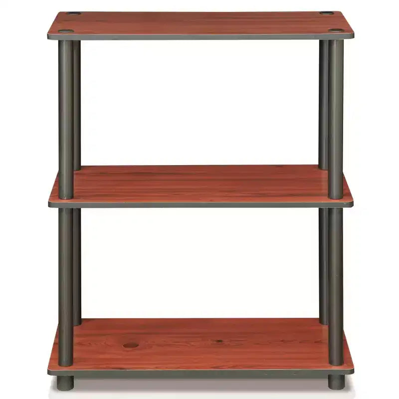 Furinno Étagère industrielle à 3 niveaux, bibliothèque compacte et ouverte, présentoir de rangement