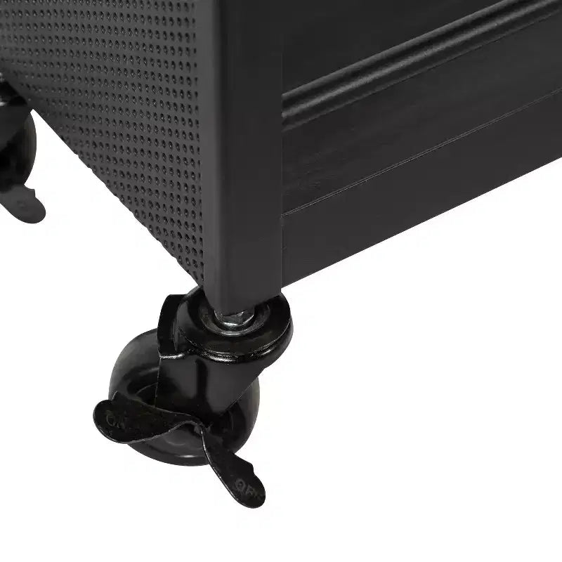 Chariot de rangement métallique rectangulaire Kate and Laurel Piazza, 18x7x30, Naturel et Noir
